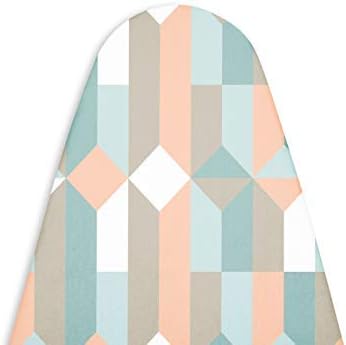 Encasa Homes Replacement Ironing Board Cover with Extra Thick Pad, Made in India, Standard (Fits Medium Boards 14 x 42 inch) Elasticated, Scorch Resistant, Durable - Blocks