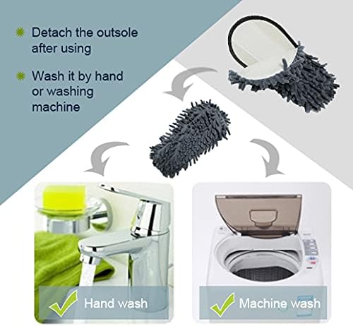 Women's Microfiber Floor Cleaning Mop Slippers with Terry Towel Fabric