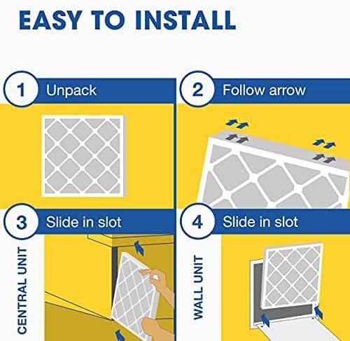 Aerostar 16x20x4 MERV 13 - 6 Count - Pleated HVAC, Furnace & Air Conditioner Filters - Removes Bacteria, Dust, Cold & Flu Germs, Lint, Mold, Pet Dander, Allergy-Causing Pollen, Smog, Smoke & Viruses