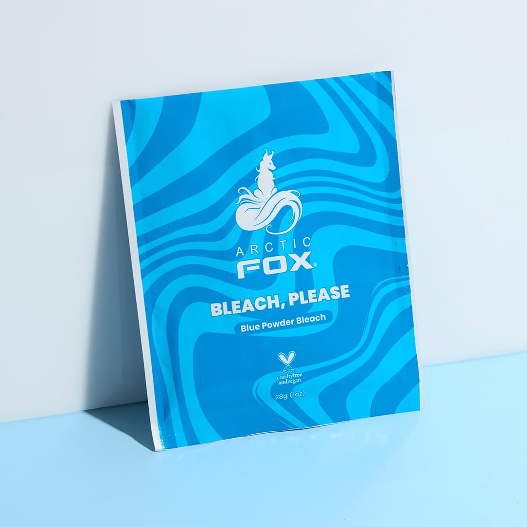 ARCTIC FOX Bleach Please, Blue Powder Bleach Individual Sachet 28g (1oz) for touch ups, highlights, or small applications like money pieces.