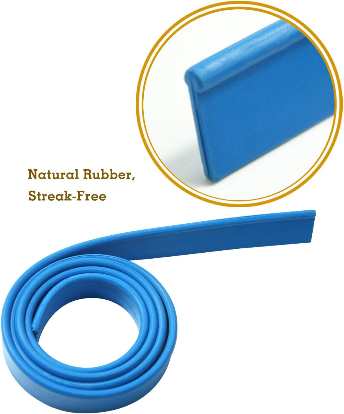 ITTAHO 42" Squeegee Rubber Replacement,Commercial Squeegee Refills for Window Cleaning Squeegee- Blue