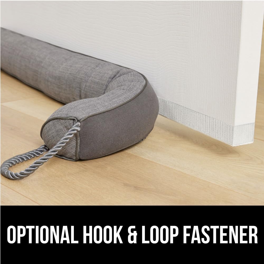 GORILLA GRIP Door Draft Stopper for Bottom of Doors, Weather Stripping Seal Blocks Hot Air, Noise, Bugs, Keeps Cold AC in, Sound Proofing Easy Install Gap Filler, Home Essentials, 36 Inch, Slate Gray
