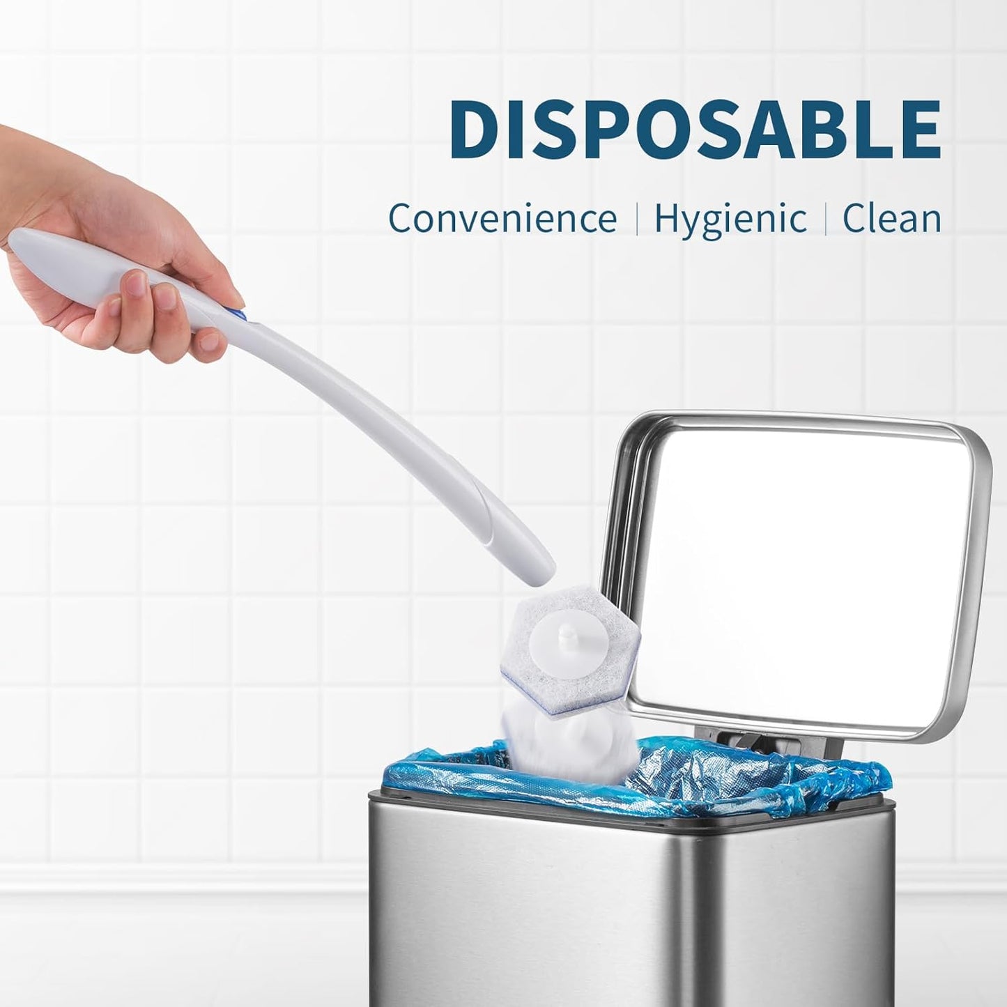 oshang Toilet Cleaner Refills, Toilet Refill Pads, Disposable Toilet Brush Heads for Toilet and Bathroom Cleaning, Compatible with Clorox Toilet Brush (32 Count)