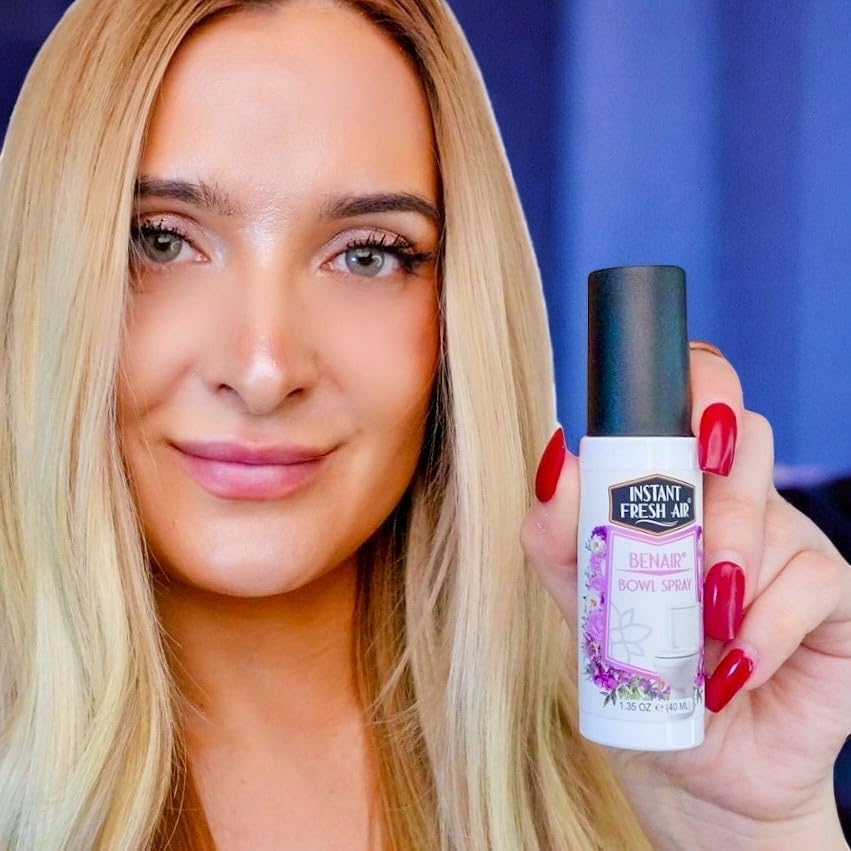 2-Pack: Superior Toilet Spray with Instant Odor Elimination, Lavender Vanilla Fragrance, Odor Eliminator Bathroom Spray, Travel Size, Long-Lasting, Eco-Friendly, 1.35 Oz. - INSTANT FRESH AIR