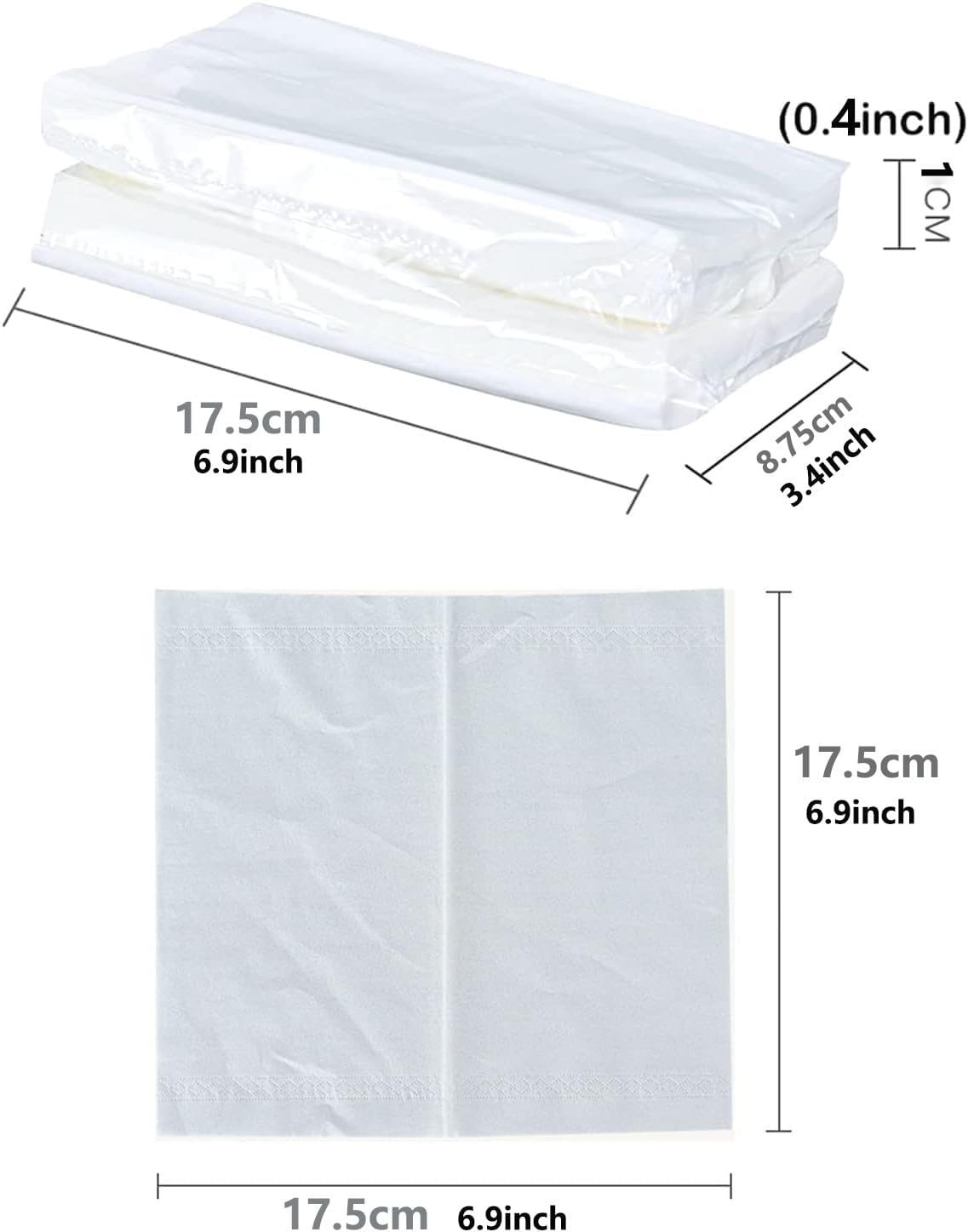 12 Bags Car Tissue Refills, 360 Sheets Car Travel Napkins, Disposable White Facial Tissues for Visor Holder