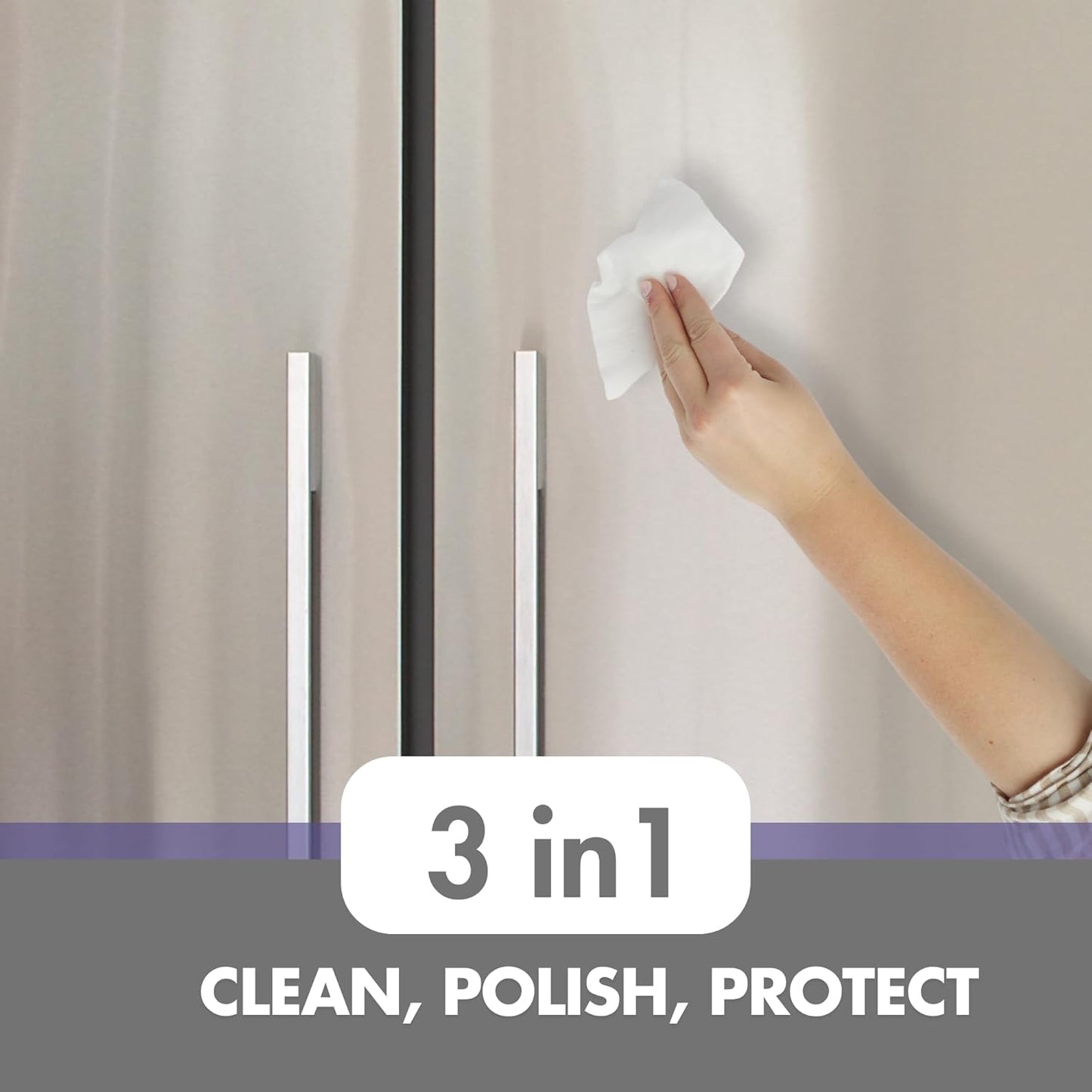 Swanky Stainless Steel Cleaner Wipes - Grime & Grease Remover Kitchen Cleaning Supplies - Clean & Shine, For Stove Top, Refrigerator, Sink, Oven, & Household Appliances - Canister, 200 Count