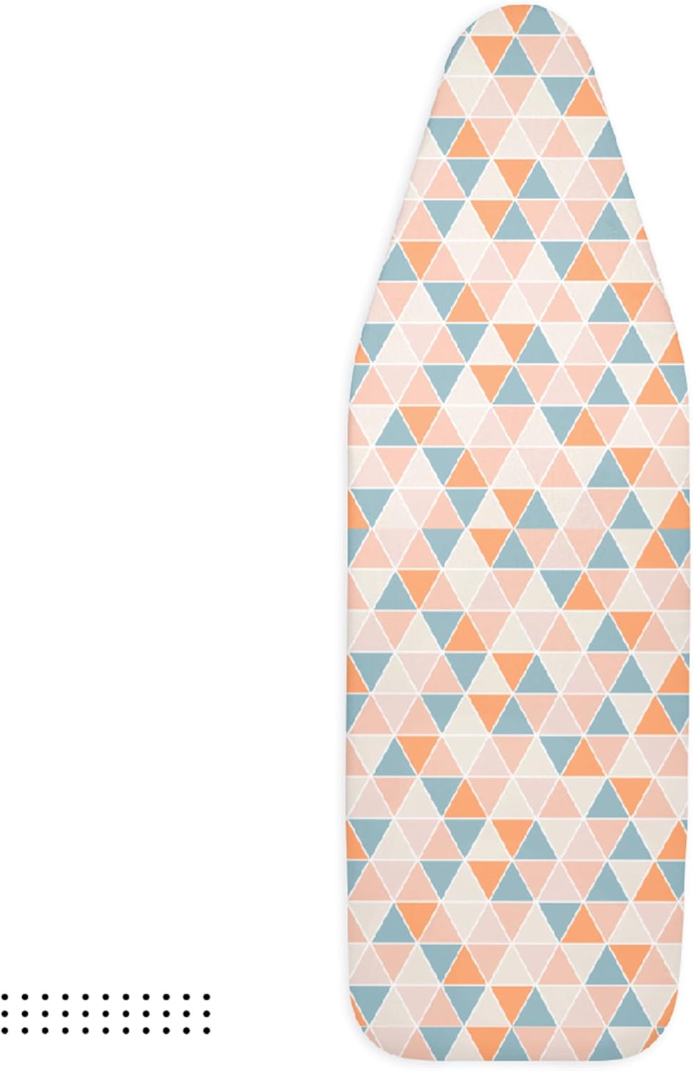 Encasa XO Ironing Board Cover and Pad - Thick 4mm Felt, Heat & Scorch-Resistant, Fits Wide Boards 49"x18", Elastic Bungee Cord Tightening, Easy Fit, Stain-Safe Dye, Triangles