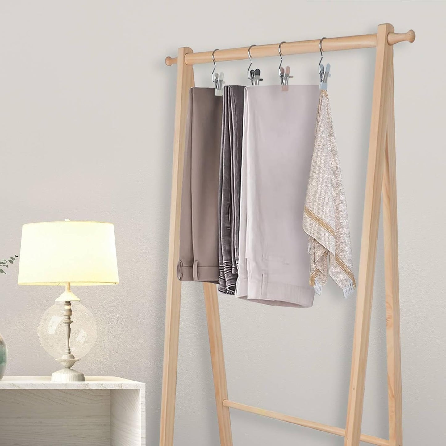 15/30Pcs Upgrade Double Head Clamp Dipped Clothespin for Laundry Hooks with Clips, Boot Holder, Hanging Clips, Portable Multifunctional Hangers Single Clip Space Saving for Jeans, Hats (30, Blue)