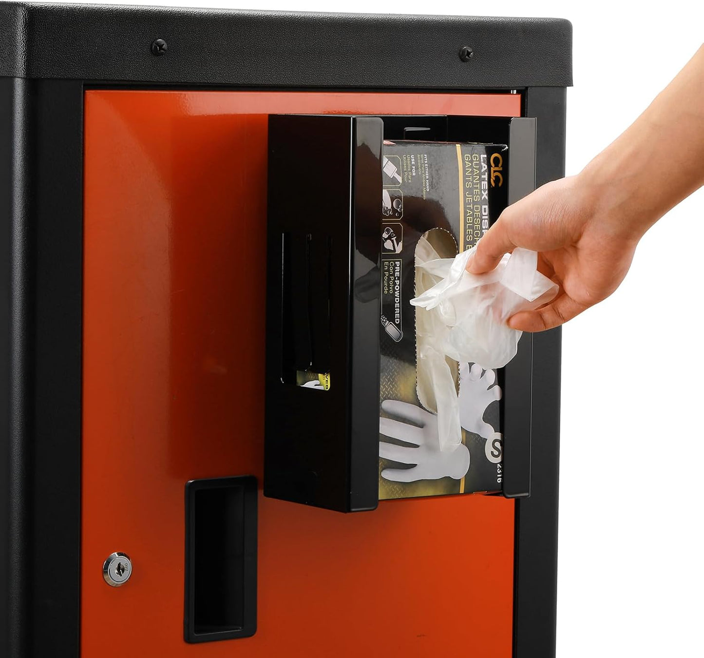 AIRTOON Magnetic Glove Dispenser, Disposable Gloves Box Holder, Glove Holder for Wall Mount, Magnetic Glove Box Holder, Black