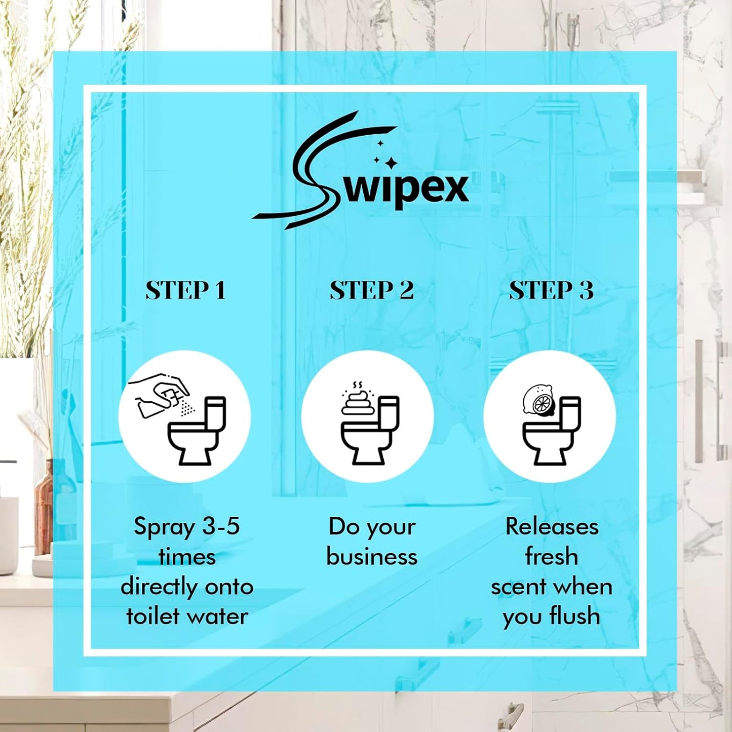 Toilet Spray for Poop 3 Pack, Travel Size Variety, Bathroom Odor Eliminator - Ocean Eucalyptus Coconut