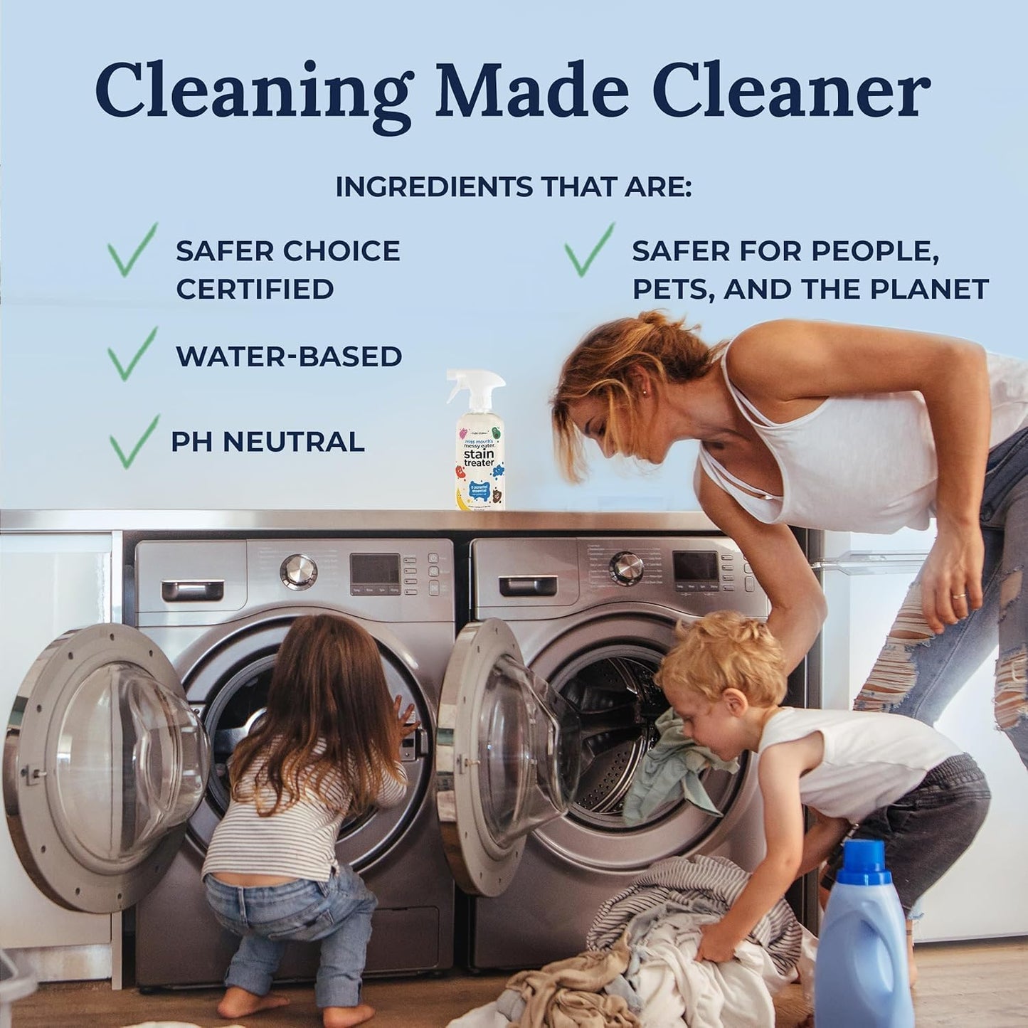 Miss Mouth’s Messy Eater Stain Treater Double Trouble Bundle - 2-Pack of 16oz Stain Remover - Newborn & Baby Essentials - No Dry Cleaning Food, Grease, Coffee Off Laundry, Underwear, Fabric