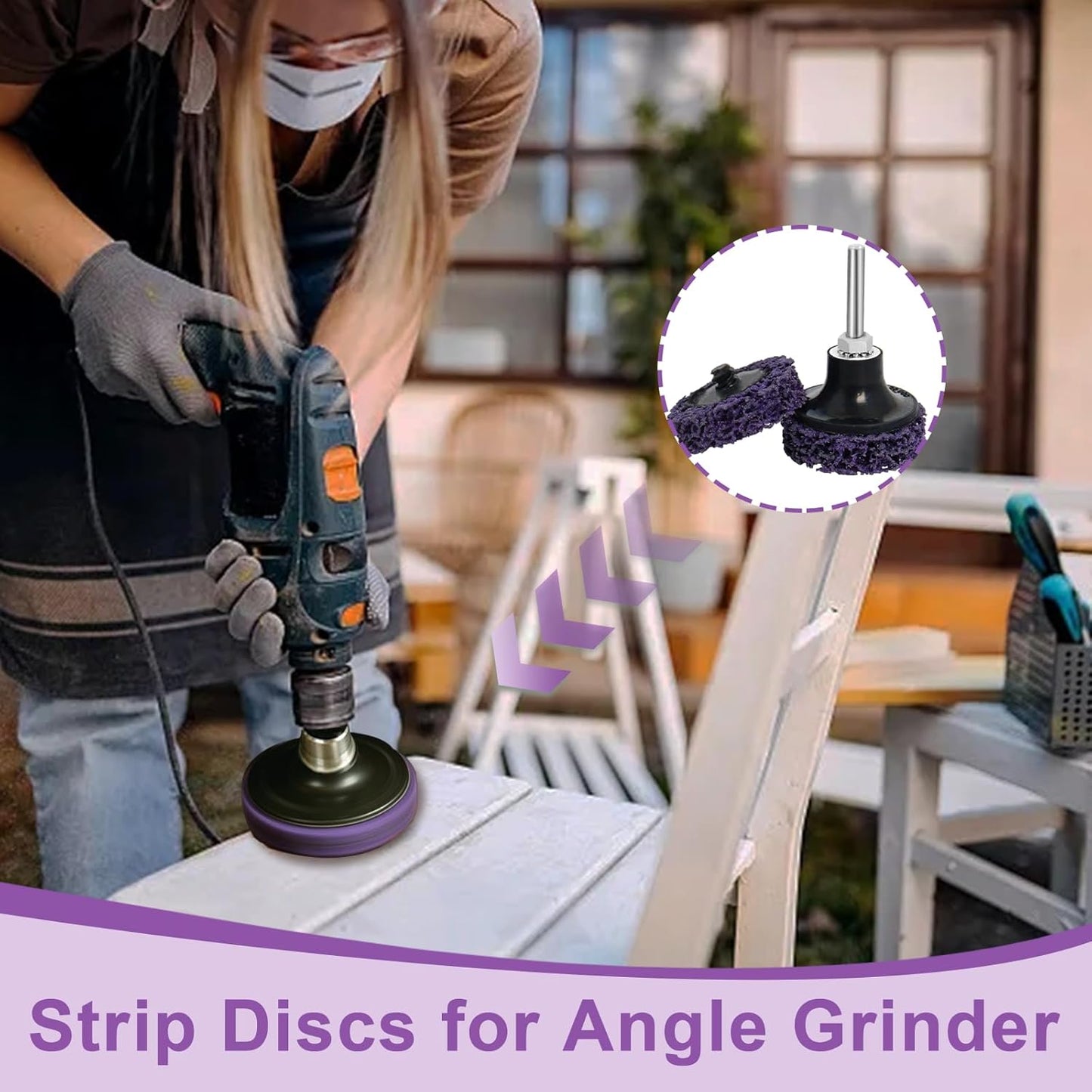 21 Pack Paint Strip Discs for Angle Grinder, 4-1/2'' x 7/8'' & 2" Rust Remover Wheel, Comprehensive Paint Stripper Disc Kit for Cleaning and Removing Paint, Welds, Oxidation