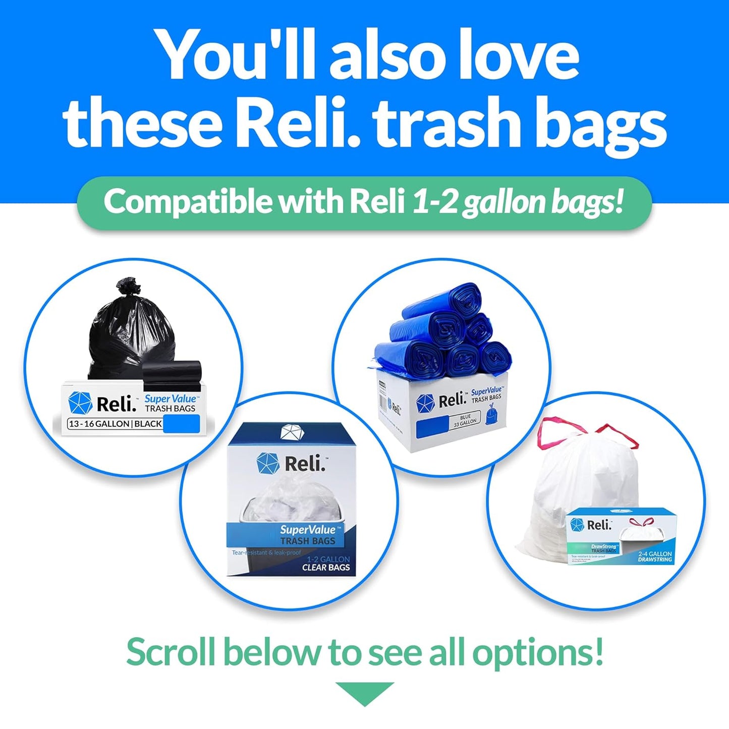 Reli. Small Trash Can with Lid, 1.3 Gallon (5 Liter) | Stainless Steel (Matte Black) | Small Bathroom Trash Can | Step Pedal Garbage Bin with Removable Bucket, Kitchen | Rectangular Metal Bin