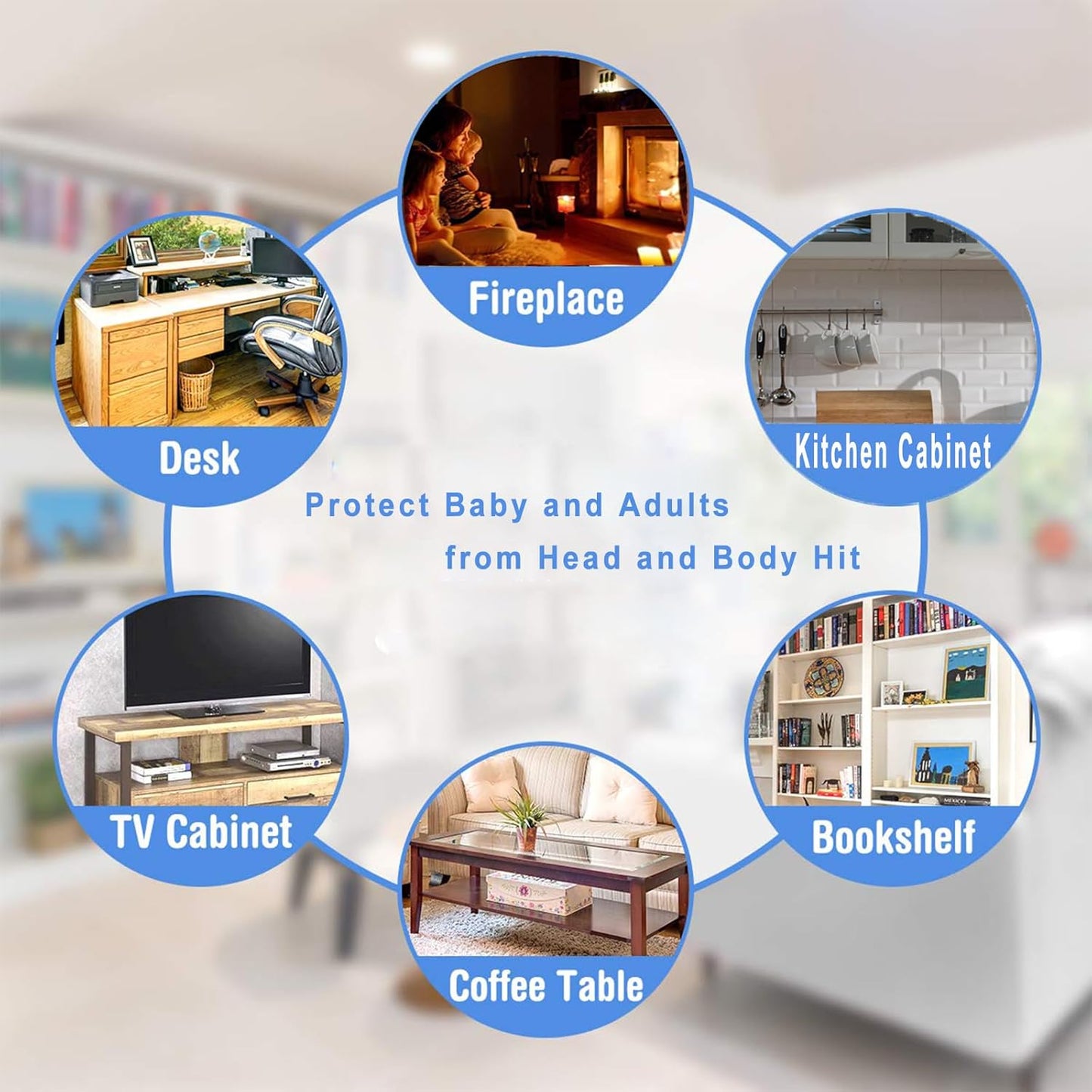 Edge Protector 100% Silicone, Baby Proofing Corners Clear Guards, Pre-Tape Adhesive Soft for Kids Safety, Child Table Cabinets Furniture Bumper (0.8x0.8in(Width), 6 Foot (Pack of 1))