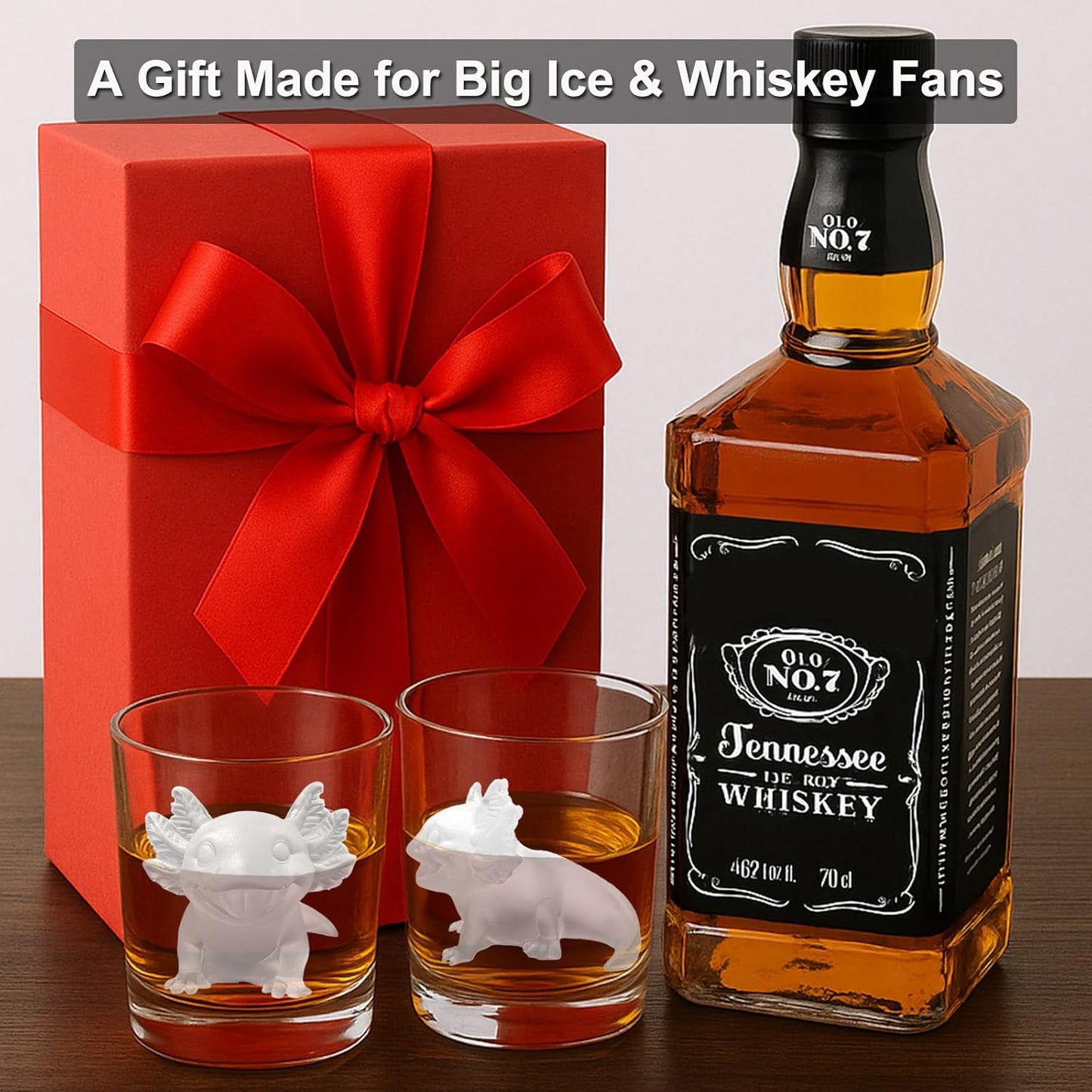 3D Axolotl Ice Cube Silicone Molds Tray for Whiskey, Cocktail, Drink Decor, Bar; Rich Details. Cute Axolotls Gifts for Women Kids Boys Girls, Fun Animal Shape Candle Epoxy Resign Mold; 2 Pack