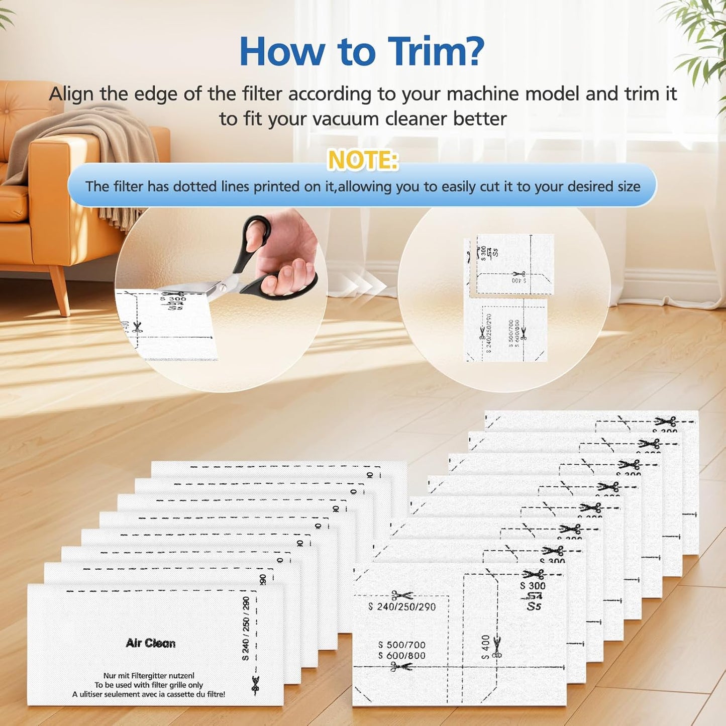 8 Pack AirClean Filters & Motor Protection Filters Compatible with Miele Classic C1, Compact C1/C2, Complete C1/C2/C3, and S Series S241,S227,S240,S270,S290,S300i,S400,S500,S700,S2,S4,S5,S6,S8 Vacuums