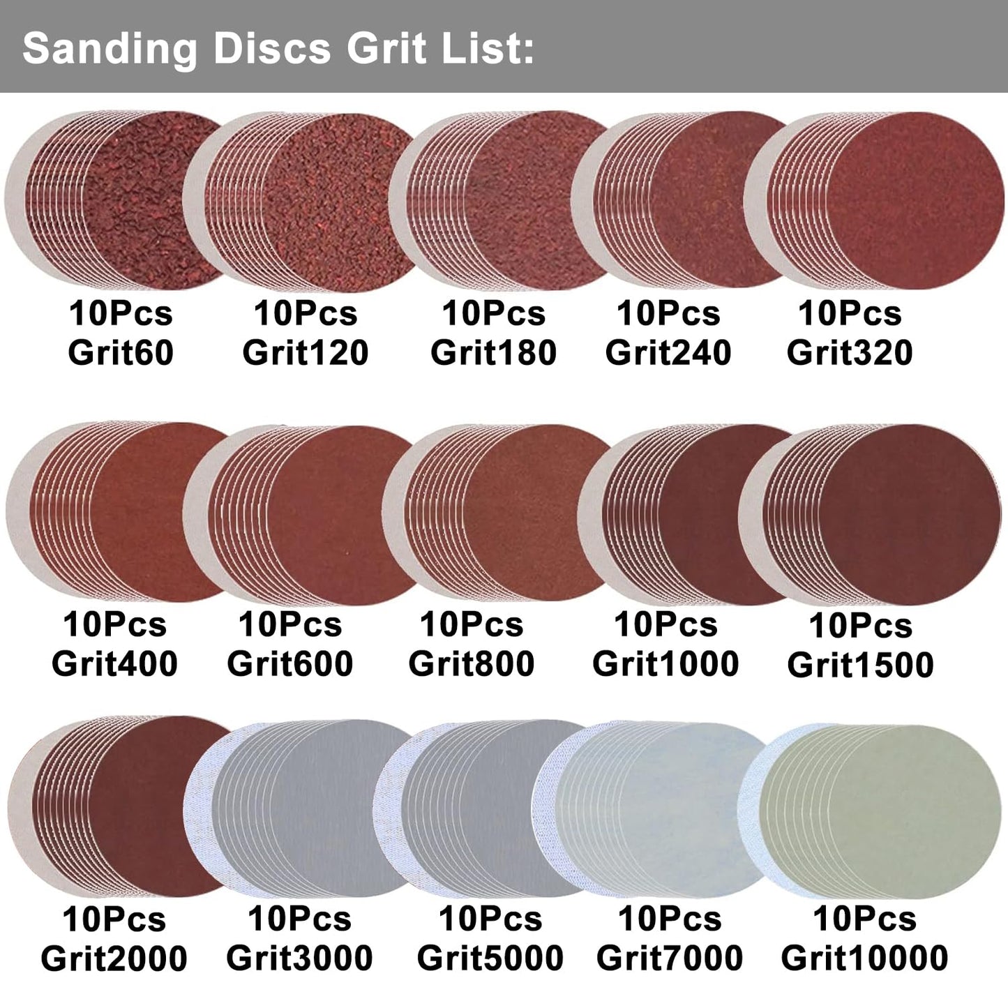 3 Inch Sanding Disc Drill Polishing Kit Sanding Attachment, 150 Pcs Wet Dry Car Headlight Restoration Kit Hook and Loop Sandpaper with 1/4" Shank, Backing Pads, Interface Pads and Polishing Pads