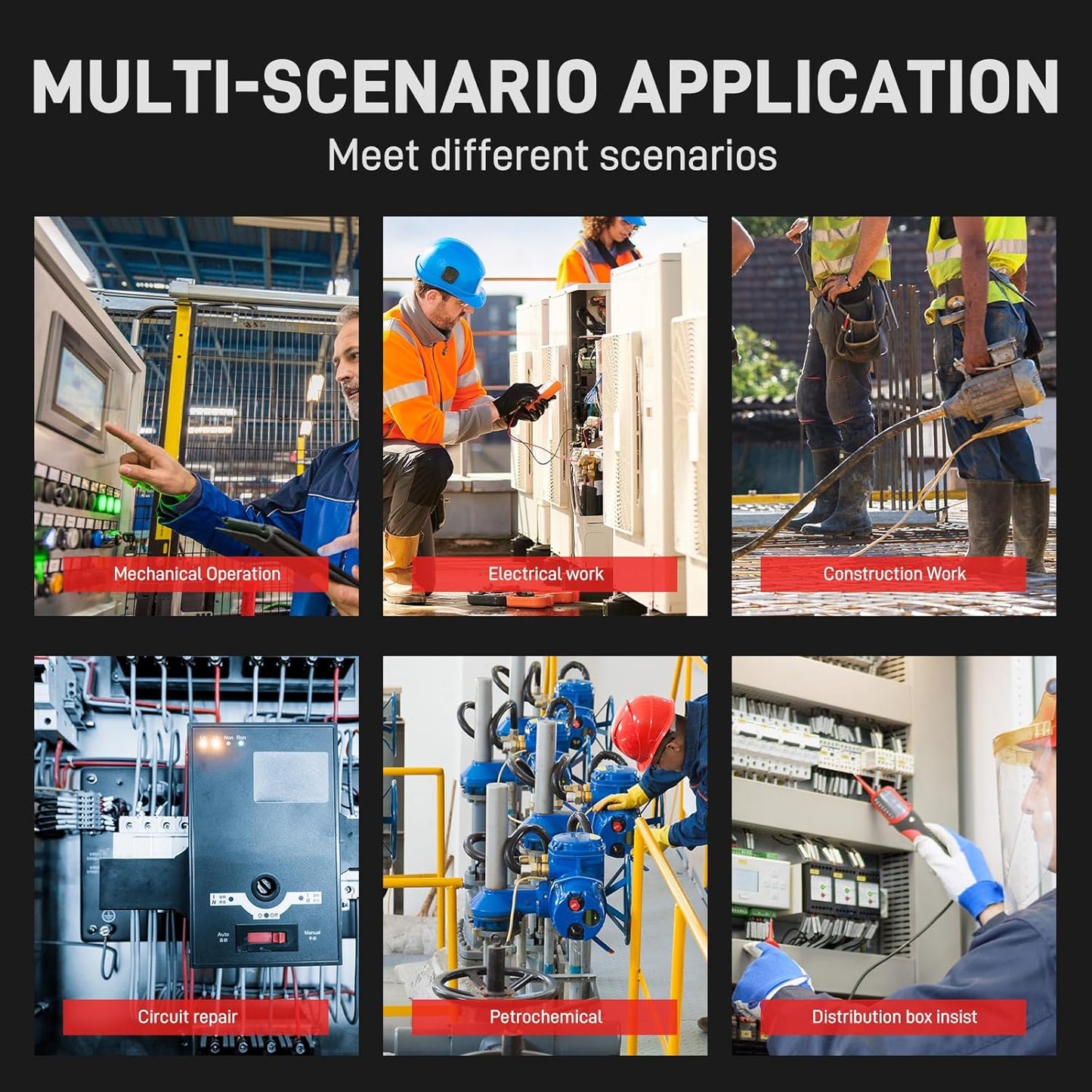 Electrical Gloves For Men - 400V Low Voltage Insulated Electrician Safety Gloves,Flame Retardant,Arc Resistant,Anti Slip Rubber Work Gloves(Large)