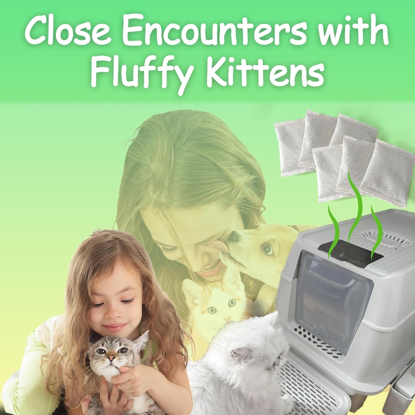 Activated Charcoal Odor Absorber Bags Compatible with OKSOTY Stainless Steel Cat Litter Box, Natural Coconut shell Charcoal Bags, Absorb Odors/Control Damp from Pets/Keep Home Fresh(6PCS)