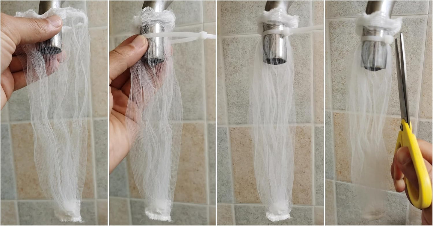 24 Pack Washing Machine Hose Lint Traps Washer Lint Catcher Dog Pet Hair Remover Laundry Lint Mesh Filters with Cable Ties