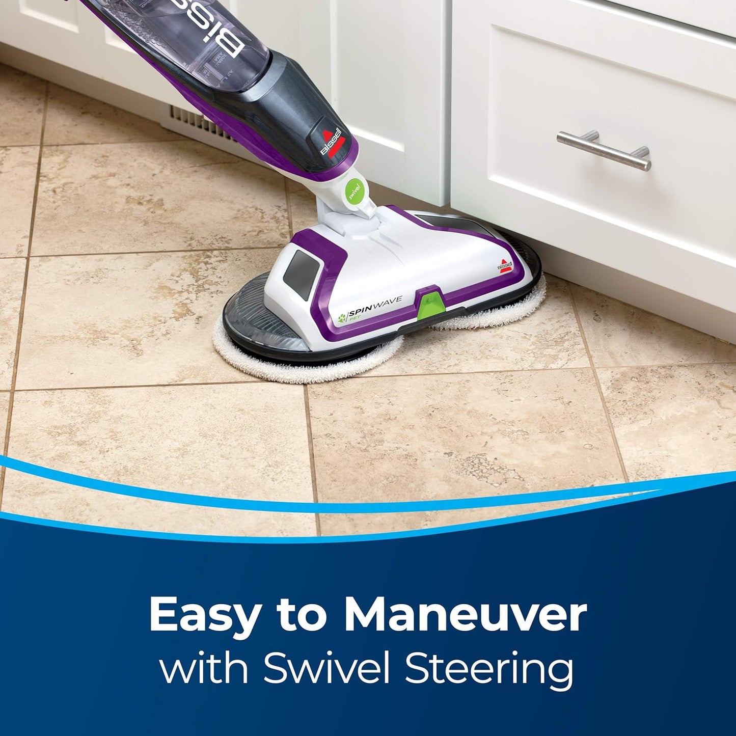 BISSELL® SpinWave Pet Hard Floor Corded Spin Mop Cleaner with Washable mop Pads for Sealed Hard Floors, 20399