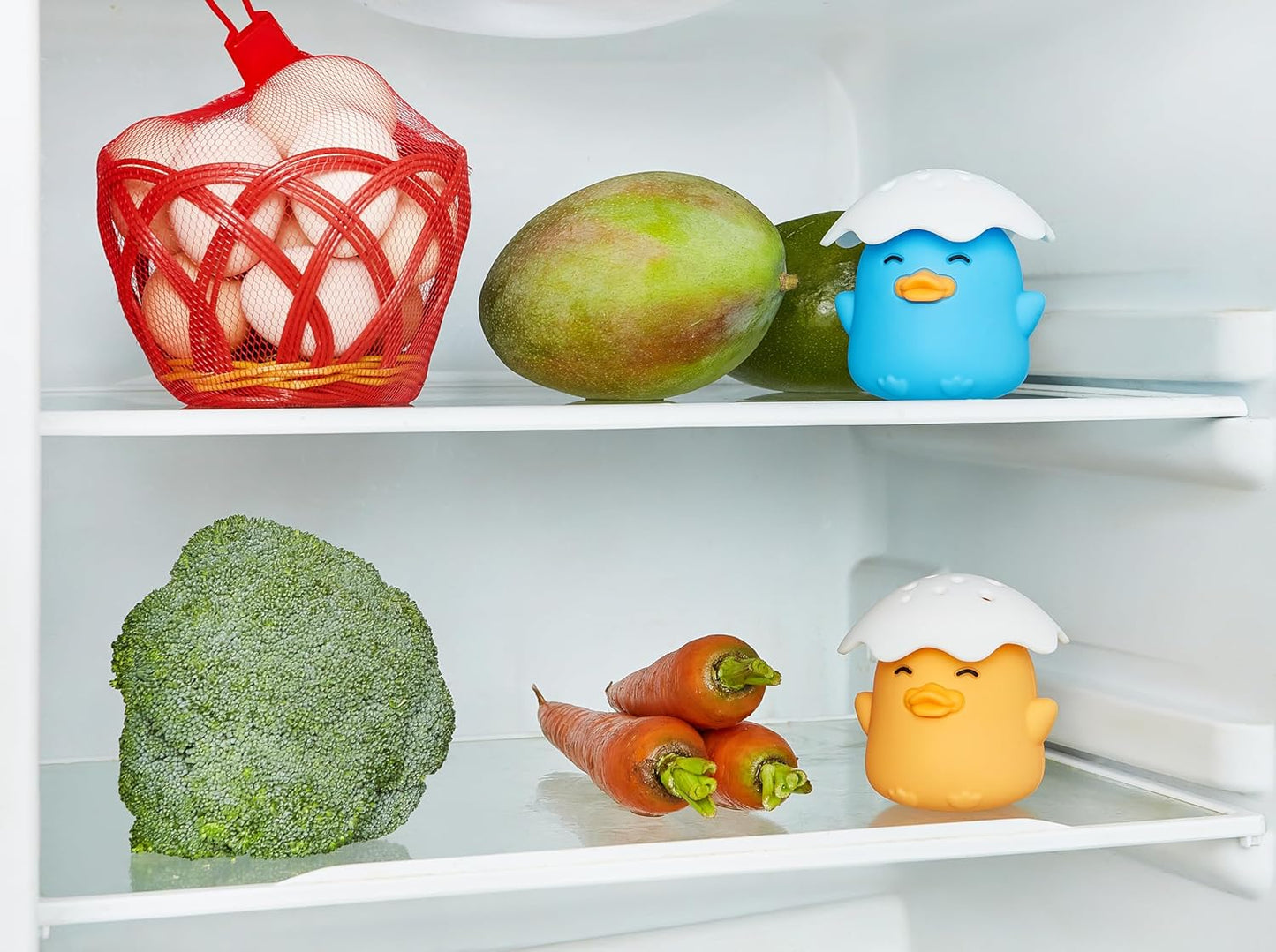 Duck Refrigerator Baking Soda Deodorizer Holder, Odor Absorber & Eliminator (Blue)