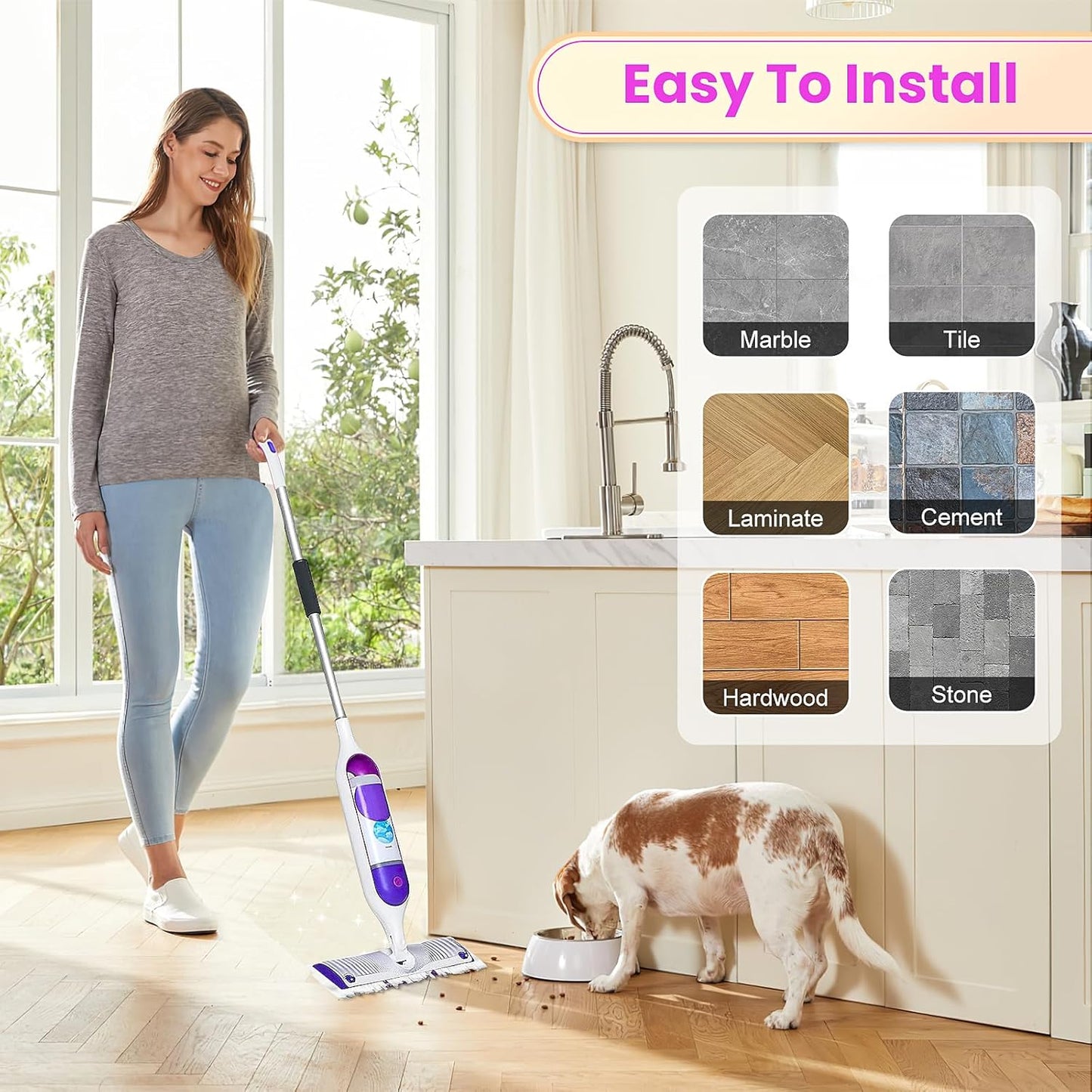 Power Mop Refills for Swiffer | 40 Count Disposable Pads for Wet & Dry Cleaning | Multi-Surface Compatible with Swiffer PowerMop Jets, Wood Floor Mops for Laminate, Tile, Hardwood Floors