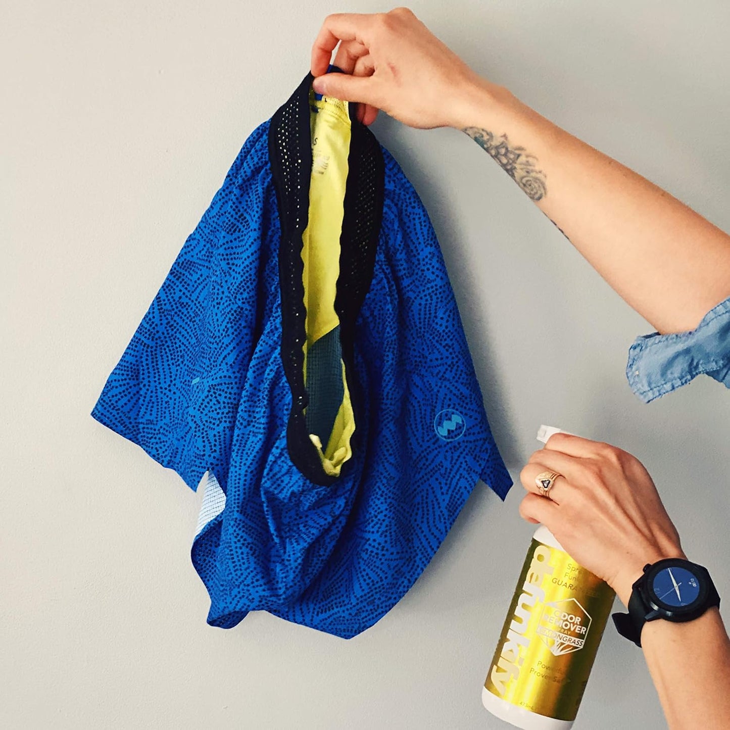 Odor Remover Spray, 16oz (2-Pack). 'Lavender' Essential Oil Odor Eliminator for Strong Odors on Fabric, Shoes, Activewear. 'ProvenSafe' Deodorizer for Pets, Kids & Sensitive Gear w/Ionic Silver