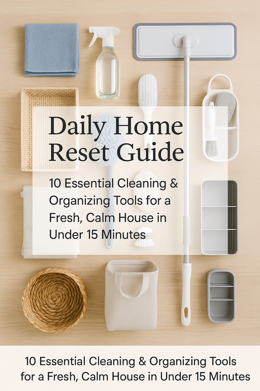 “Daily Home Reset Guide: 10 Essential Cleaning & Organizing Tools for a Fresh, Calm House in Under 15 Minutes”