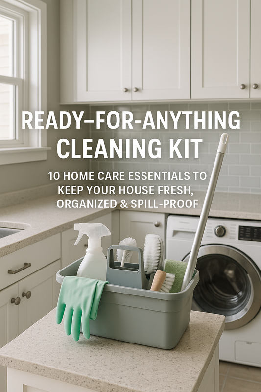 “Ready-For-Anything Cleaning Kit: 10 Must-Have Home Care Essentials to Keep Your 2025 House Fresh, Organized & Spill-Proof”