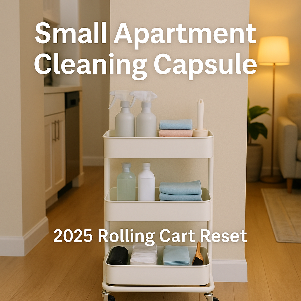 2025 Small Apartment Cleaning Capsule: One Rolling Cart for Whole-Home Daily Reset