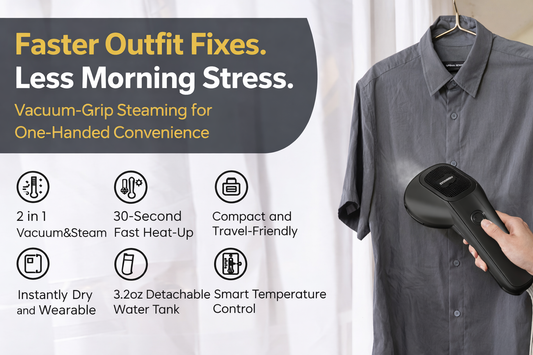 The 5-Minute Winter Outfit Fix: Why Vacuum-Grip Garment Steamers Are the New “Busy Morning” Essential