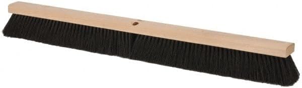 PRO SOURCE Push Broom Head with Coco/Tampico/PVC & Horsehair Blend Bristles:Extra-Wide 36 inch
