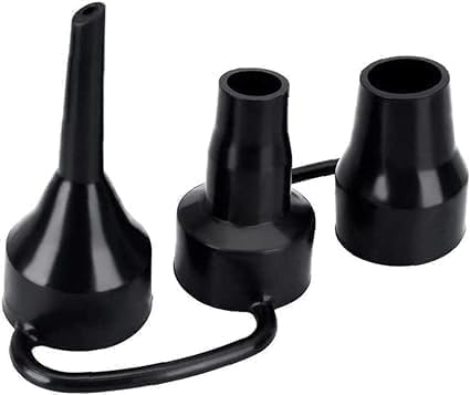 3 Sizes Black Air Pump Replacement Nozzles, Inflatable Pump Nozzles Head, Plastic Pump,Air Pump Inflator Adaptor Accessory for Partial Air Bed,Air Mattress Air Mattresses and Accessories