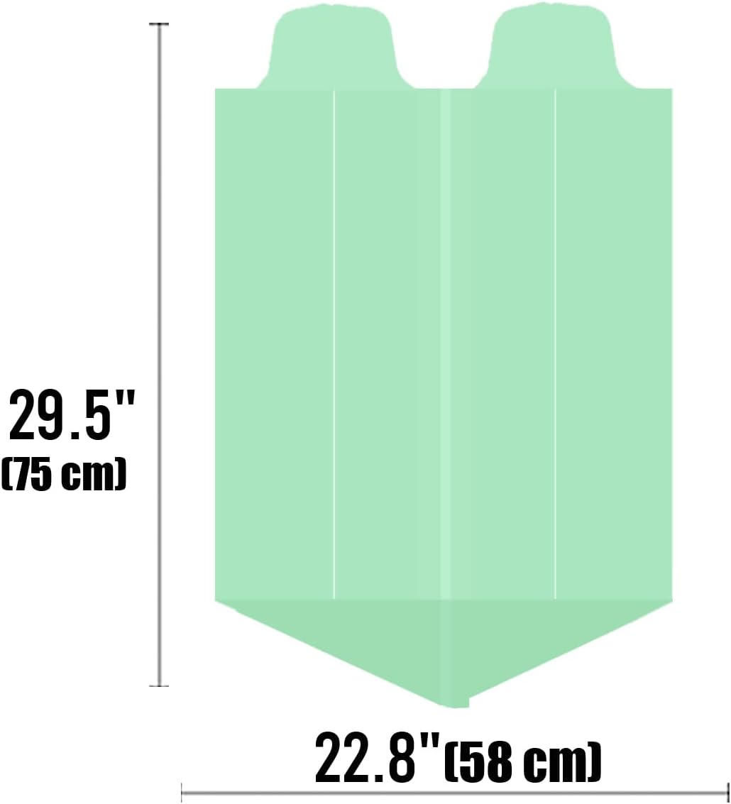 8-10 Gallon Flap Tie Compostable Trash Bags, 60 Count, Compost Bags Kitchen Trash Bags, Sturdy Biodegradable Garbage Bags Food Scrap Waste Bags, ASTM D6400, US BPI Certified