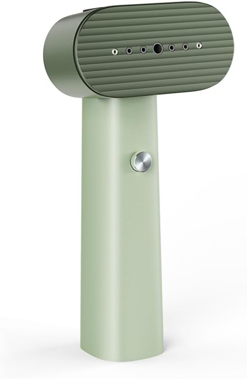 G6 Steamer for Clothes Portable 2-in-1 Travel Iron for Clothes, Just 0.7lbs Lightly, 10 Minutes of Continuous Steam, 900W Light Steamer for travel and home (green)