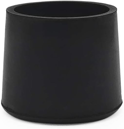 Flyshop Furniture Table Covers Non-Slip Heavy Duty Rubber Leg Tips Chair Leg Caps Floor Protectors Round Black 4PCS Size 38mm, 1-1/2"