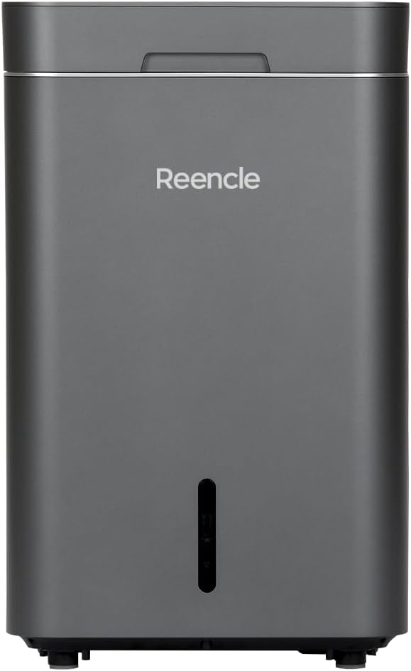 Reencle Gravity Electric Composter - 22L Kitchen Composter– Decomposes 3.3 lbs Daily, Odorless & Quiet Indoor Composting, Rapid Decomposition with All-New Compost Starter 2.0 + Booster Pack (Silver)