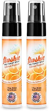 Flushie Pre-Toilet Sprays for Poop Travel Size Toiletries Bathroom Spray for Poop Spray for Toilet Deodorizer Traveling Essentials Poop deodorizer Poop Odor eliminator
