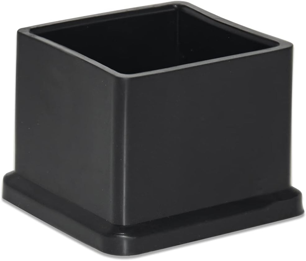 Flyshop 1-3/16" x 1-3/16", 30 mm x 30 mm Flexible PVC Chair Leg Caps Black Anti-Scratch Furniture Covers Floor Protectors Square Chair Leg Tips, 20PCS