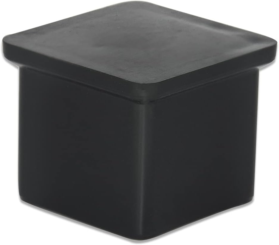 Flyshop Flexible PVC Patio Chair Table Leg Tips Caps Square Furniture Covers 25 x 25 mm, 1" x 1", Black, 20PCS