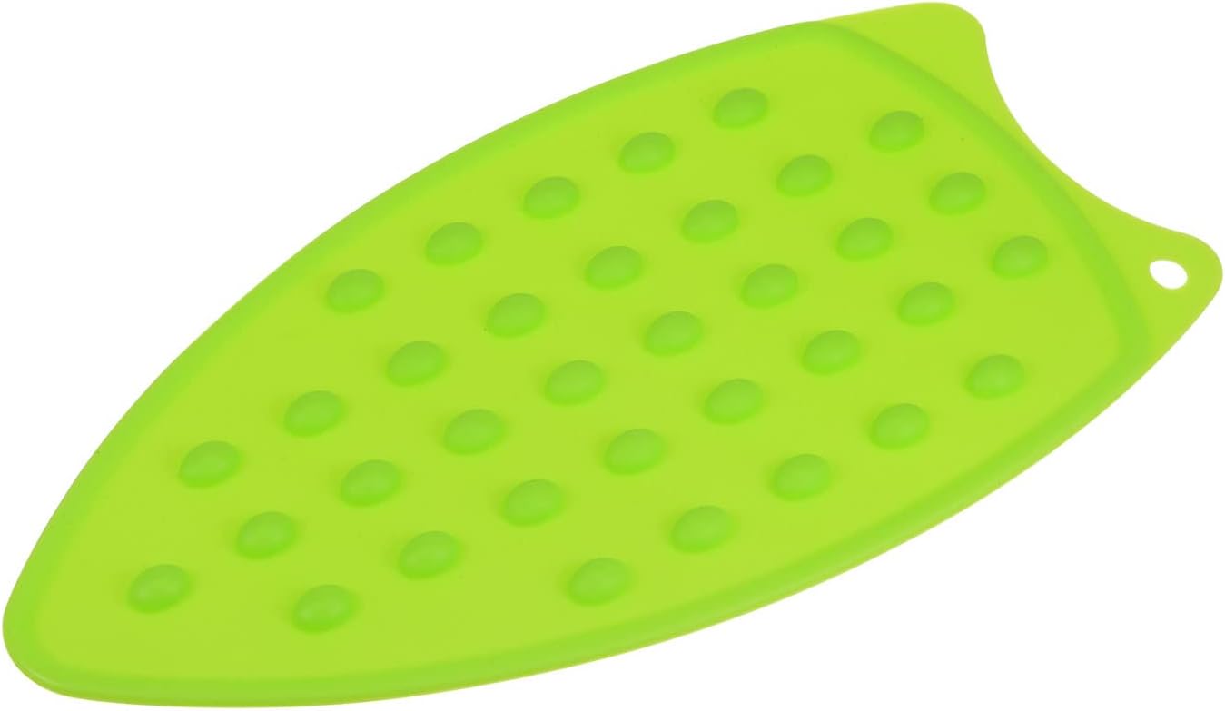 HARFINGTON Silicone Iron Rest Pad, Multipurpose Iron Hot Resistant Mat Iron Rest Plate for Ironing Board Hot Heat Resistant Steam Compact Mat, Green