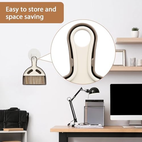 Small Mini Hand Broom and Dustpan - Mini and Hand Broom and Dustpan Set for Cat Litter, Kitchen, Tables, Countertops, Cars