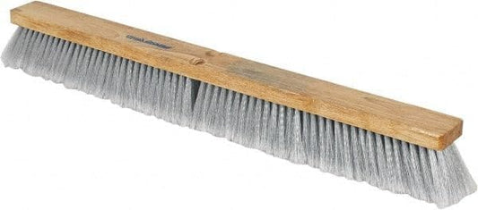 PRO SOURCE Fine-Sweep Push Broom Head with Threaded Wood Block: 30 inch Wide