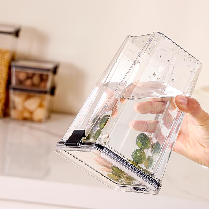 Food Storage Containers 4pack Plastic BPA Free shatterproof Freezeable Dishwasher Washable Environmentally Friendly and Recyclable Sealed Storage Containers Food Storage