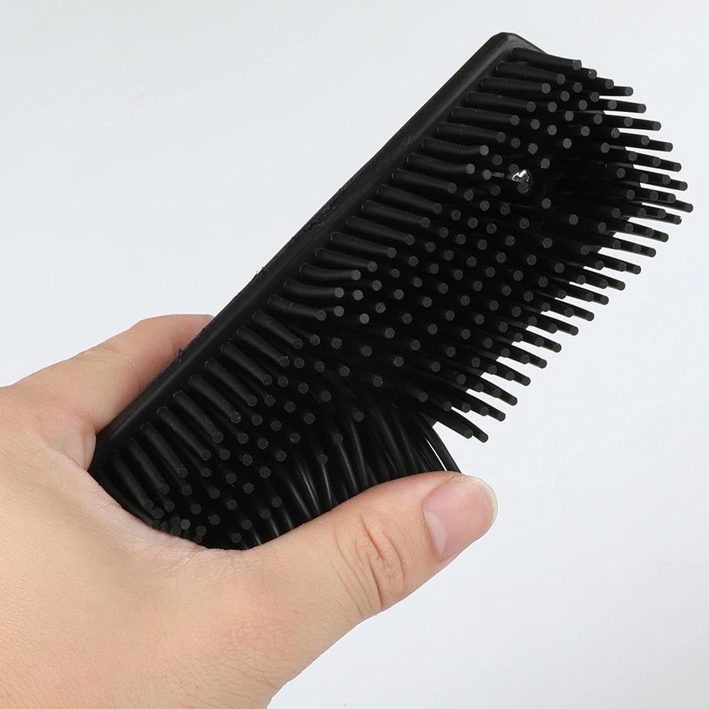 Rubber Pet Hair Removal Brush Lint & Hair Removal Cat Dog Hair Remover Brush Pet Hair Removal Tool Silicone Lint and Debris Remover for Cleaning,Grooming,Home (Black Plus)