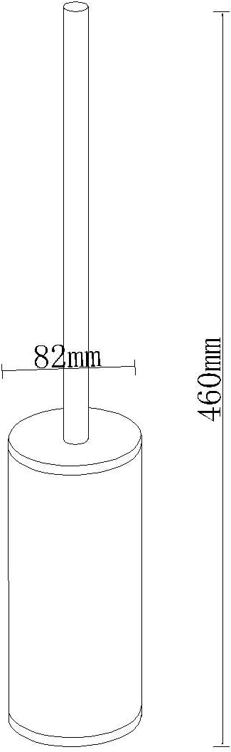 BGL Toilet Brush Holder Gold, Stainless Steel 304 Gold Round Freestanding Toilet Bowl Brush and Holder for Bathroom