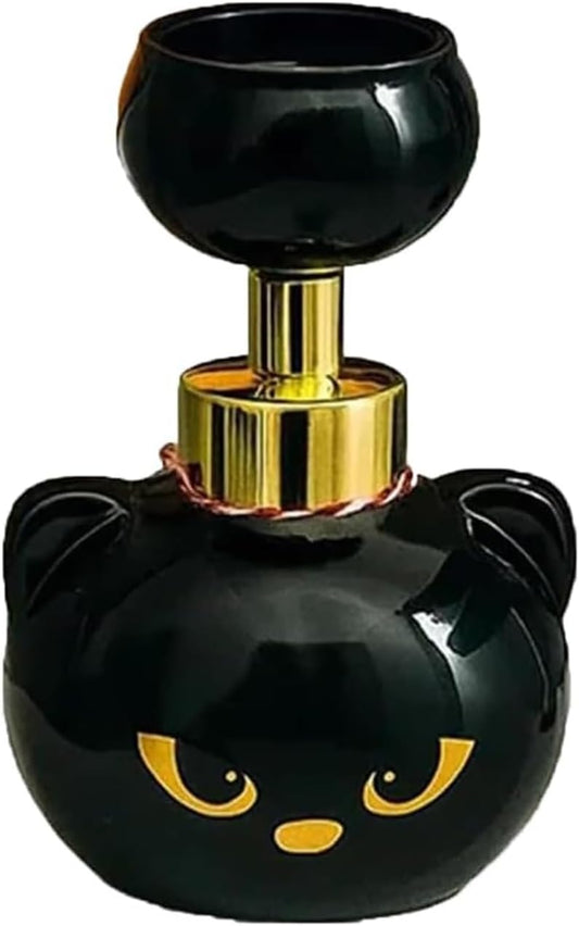 Cute Cat Paw Foam Soap Dispenser, Foaming Hand Dispensers - Pawprint Creates Shaped Bubbles, Black Pump Bottle for Soap, Refillable Empty Foam Liquid Container for Bathroom Kitchen (1)