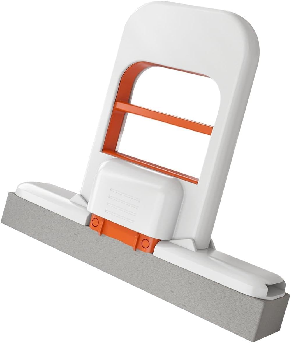 Mini Foldable Desktop Mop – Portable Sponge Mop for Small Spaces, Hand Mop for Bathroom, Kitchen, Countertops & Tile – Wet/Dry Use with Deep Grooves & Replaceable Head