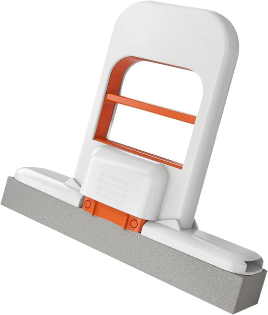 Mini Foldable Desktop Mop – Portable Sponge Mop for Small Spaces, Hand Mop for Bathroom, Kitchen, Countertops & Tile – Wet/Dry Use with Deep Grooves & Replaceable Head